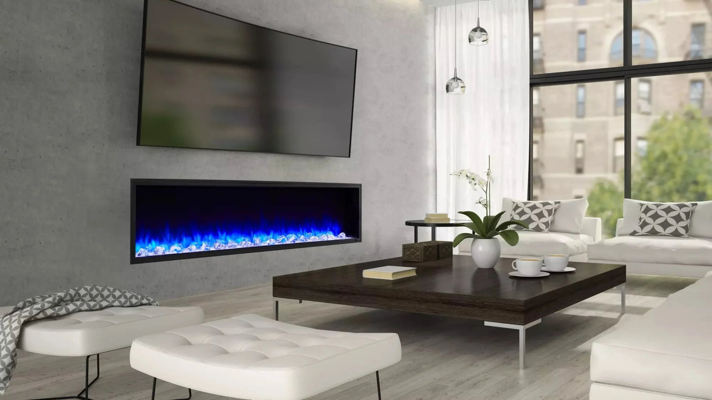 SimpliFire 78" Scion Clean Face Linear Electric Fireplace - SF-SC78-BK
