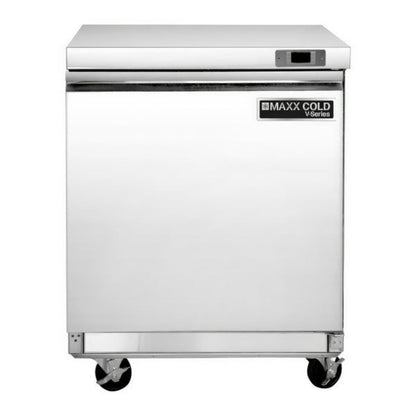 Maxx Cold V-Series 1 Door Undercounter Refrigerator, in Stainless Steel - MVR29UHC