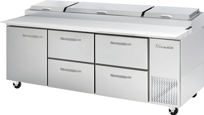 Blue Air  93" Wide 4 Drawer Pizza Prep Table - BAPP93-D4RM-HC