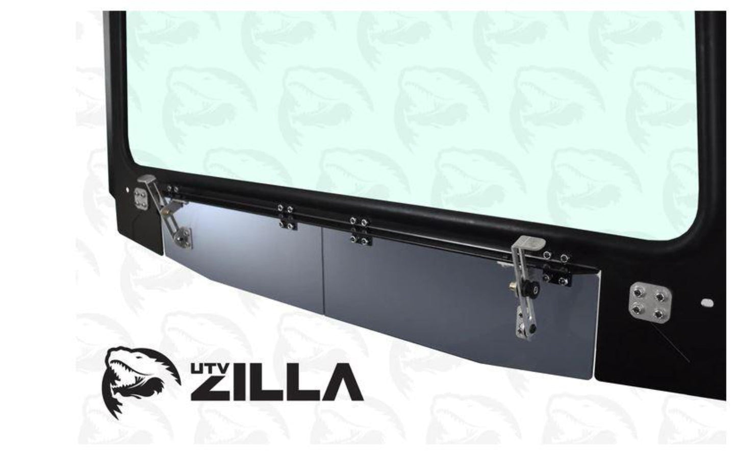 UTVZILLA Kawasaki KRX 1000 Full Glass Windshield (2020+) - ZL-KRX-WS-GLS-BLK-Y