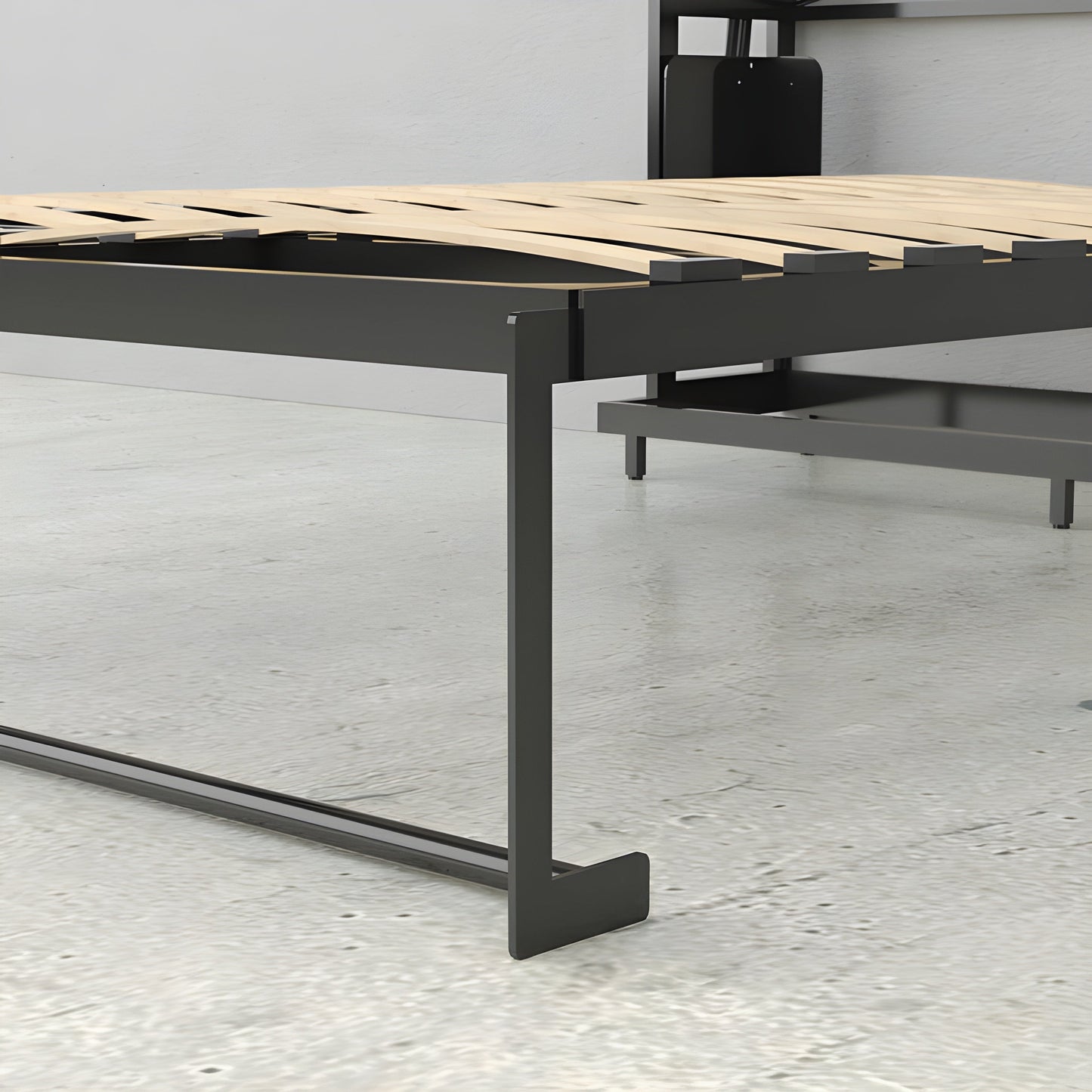 Murphy Bed With Desk, Full Size, Coventry Walnut by Leto Muro