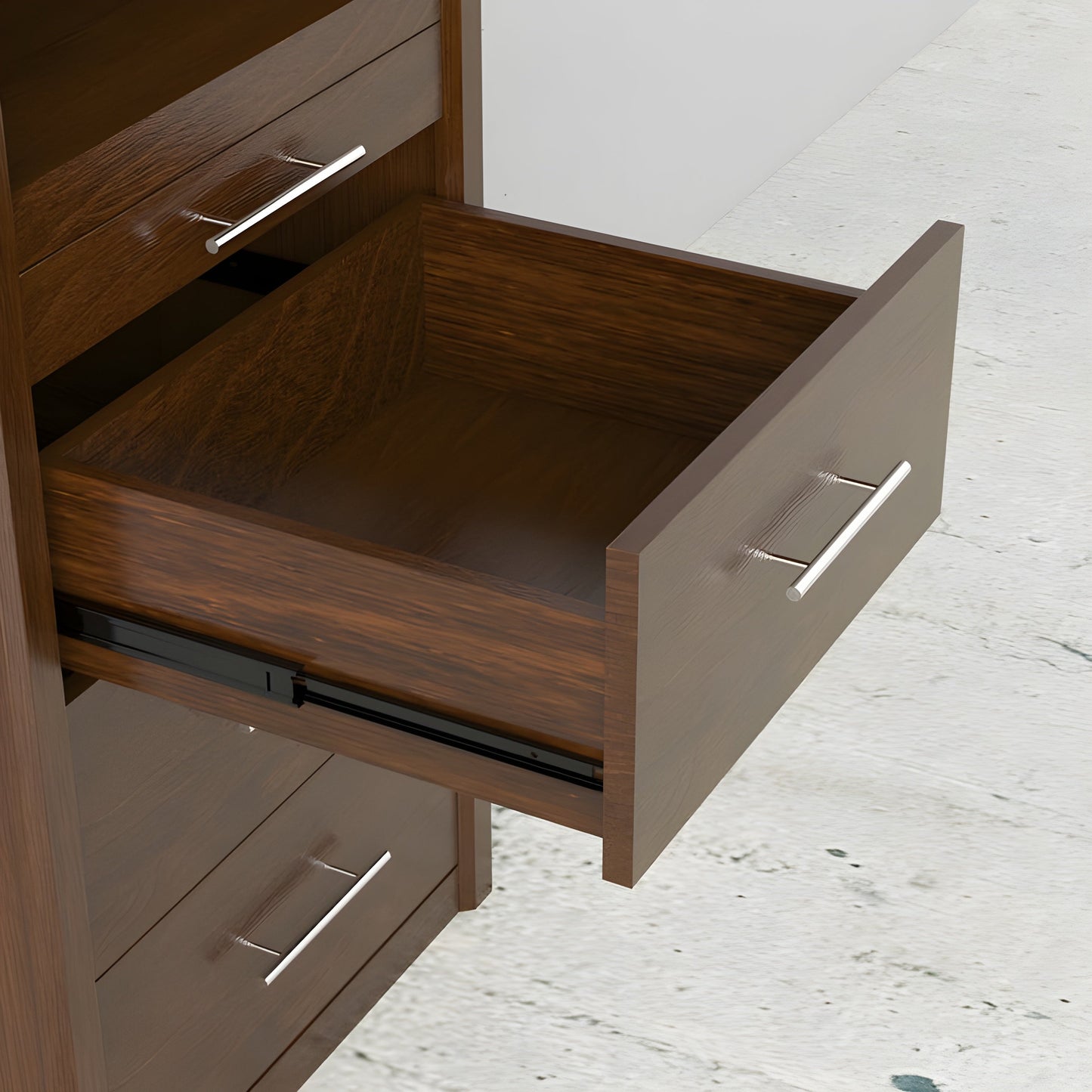 Leto Muro Coventry Storage Side Tower in Walnut CSTR