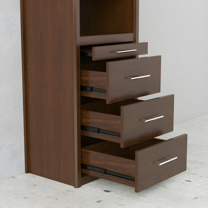 Leto Muro Coventry Storage Side Tower in Walnut CSTR