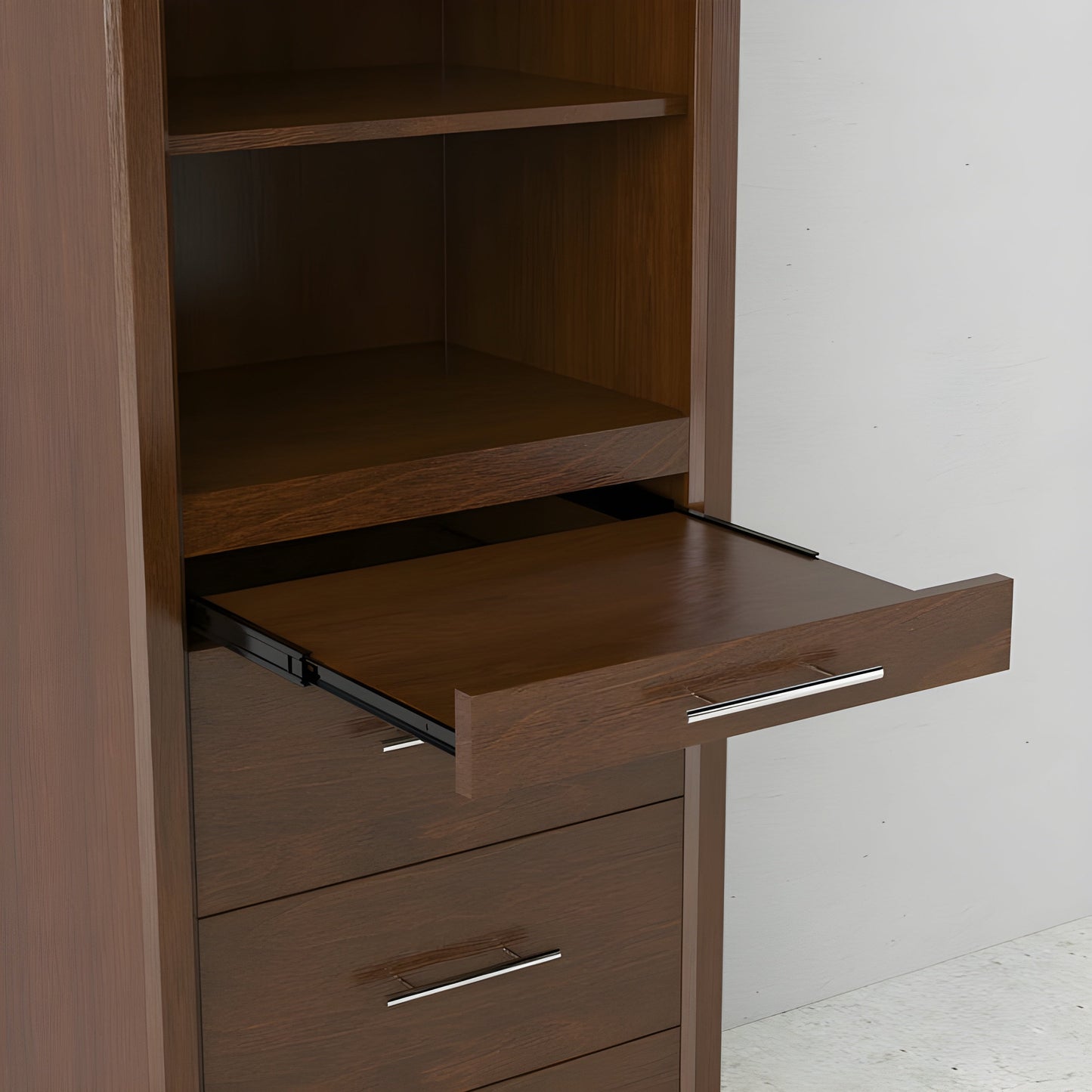 Leto Muro Coventry Storage Side Tower in Walnut CSTR