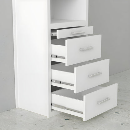 Leto Muro Coventry Storage Side Tower in White ASTR