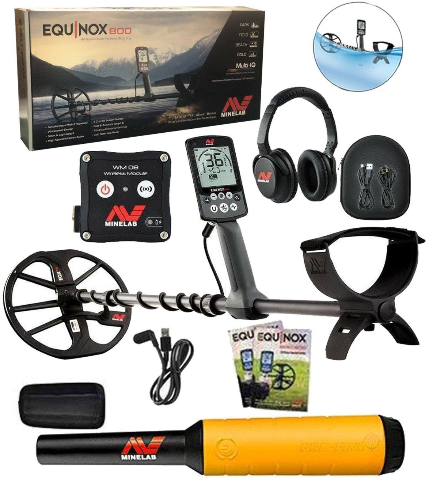 Minelab Excalibur II Metal Detector with Extra FREE Gear - 3303-0124-bundle