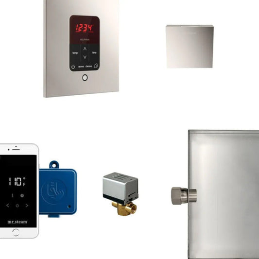 Mr. Steam- Butler Steam Generator Control Kit / Package - Square - Polished Nickel - MSBUTLER1SQ-PN