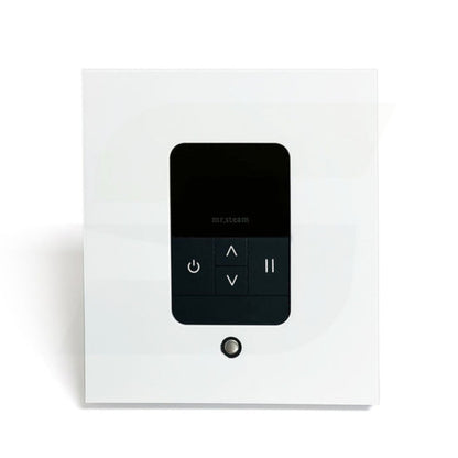 Mr. Steam iTempo In-Shower Electronic Control with Steamhead - White / Chrome - MSITEMPOSQ-WH