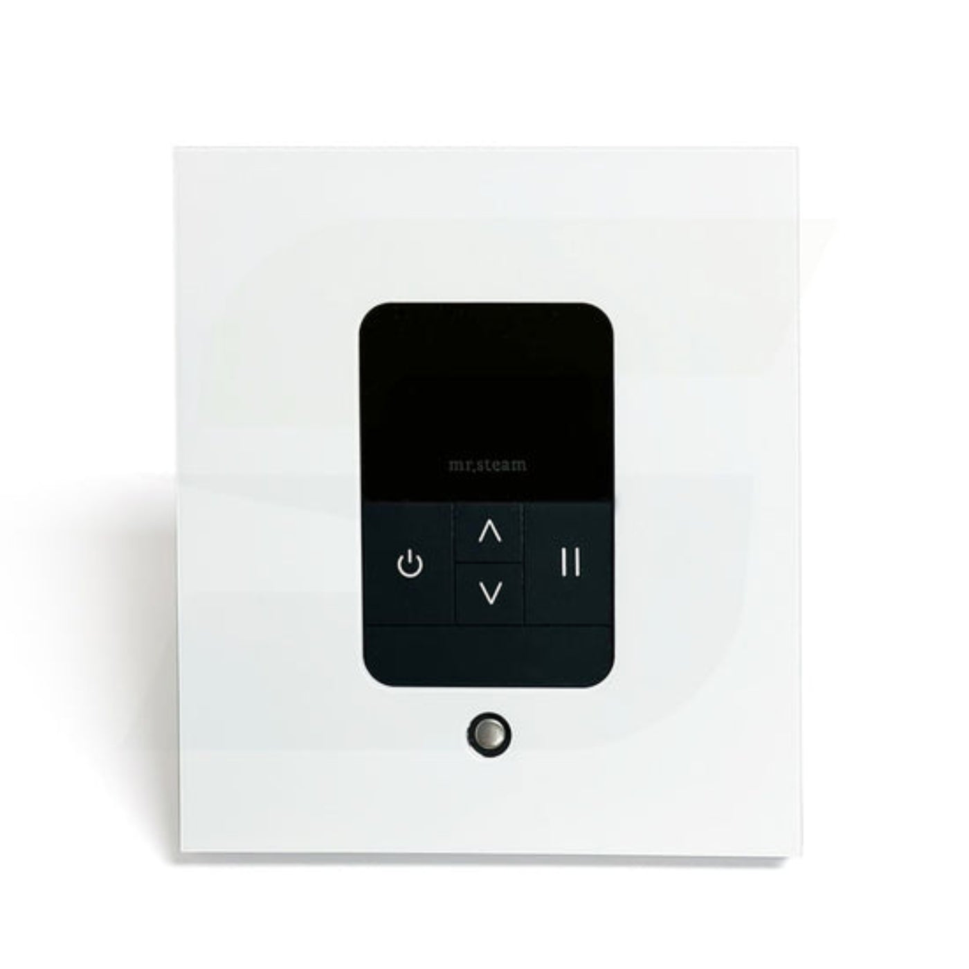 Mr. Steam iTempo In-Shower Electronic Control with Steamhead - White / Chrome - MSITEMPOSQ-WH