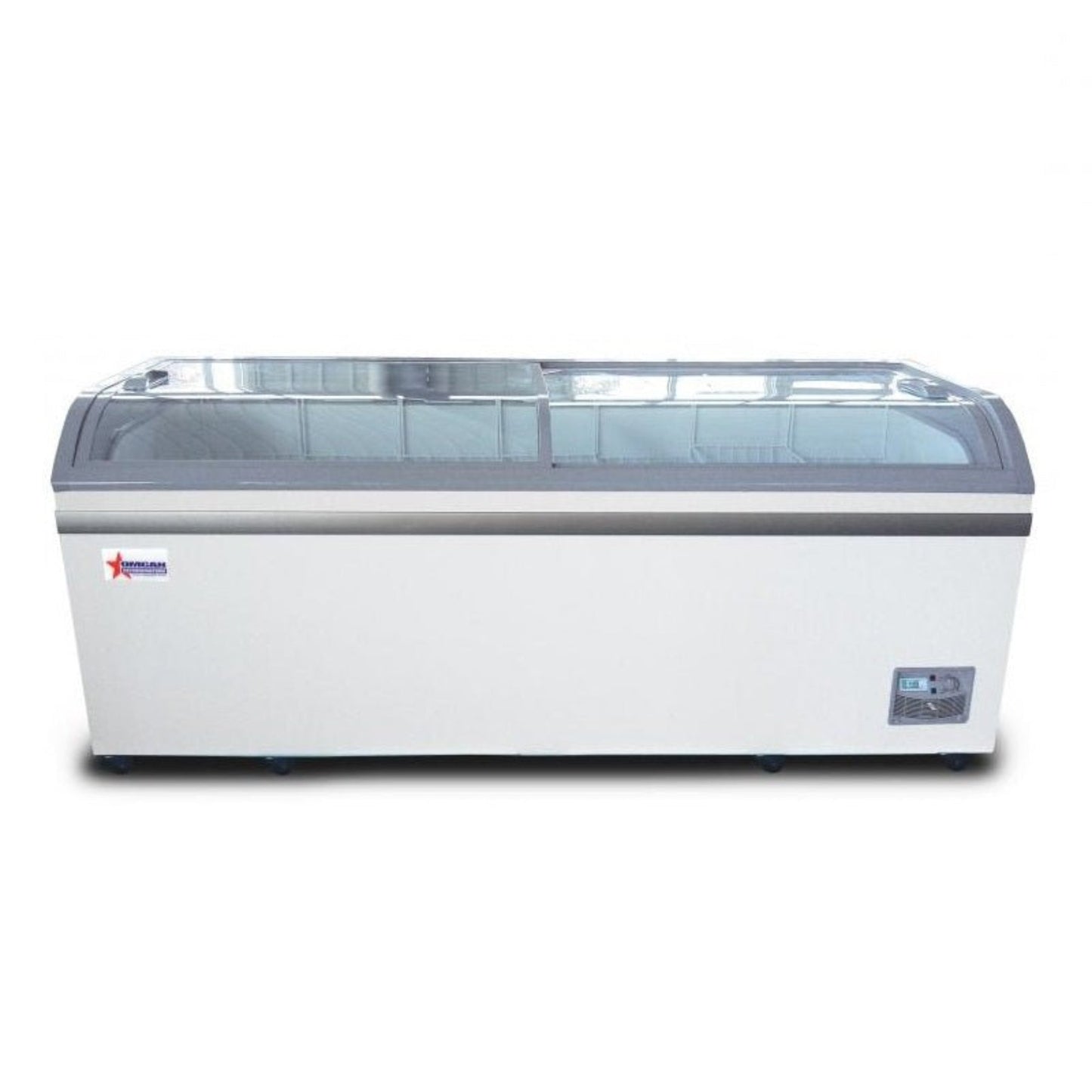 Omcan Sliding Glass Top Chest Freezer 24.72 Cu Ft - 37815