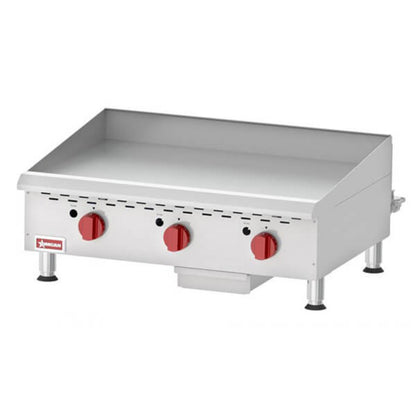 Omcan 36" Gas Countertop Griddle with Thermostatic Controls - 90,000 BTU - 43018