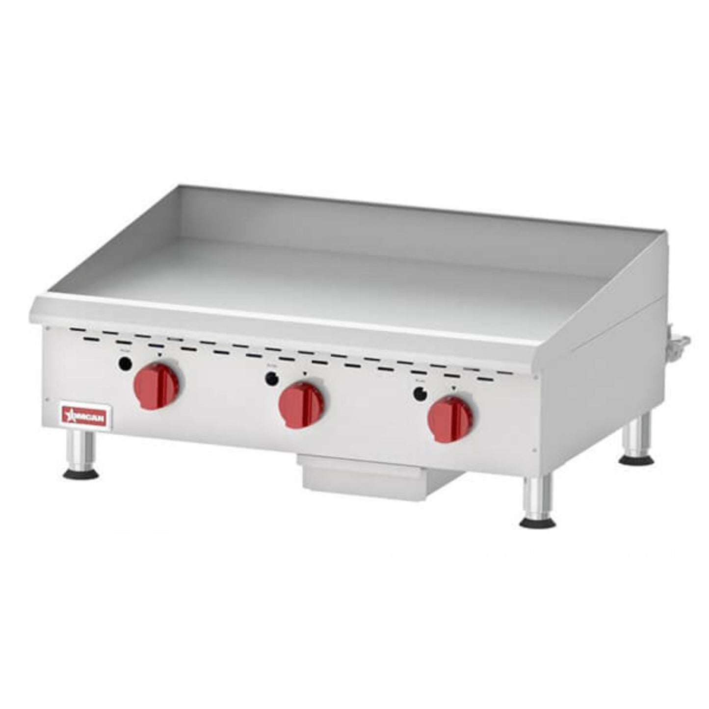 Omcan 36" Gas Countertop Griddle with Thermostatic Controls - 90,000 BTU - 43018