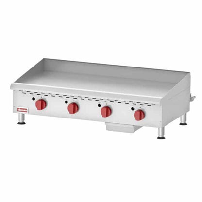Omcan 48" Gas Countertop Griddle with Thermostatic Controls - 120,000 BTU -43019