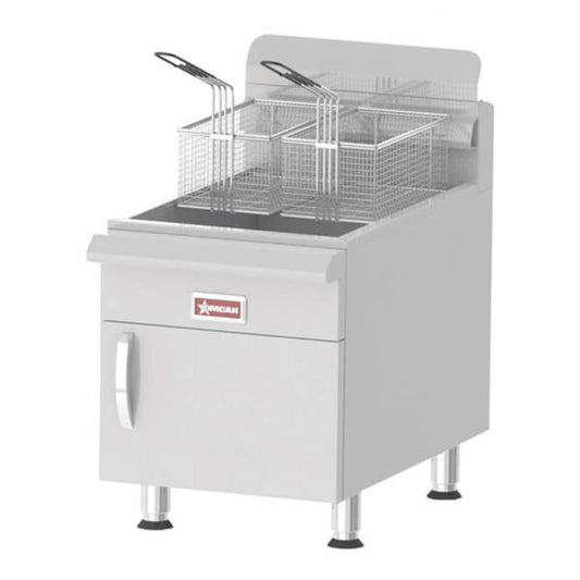 Omcan 30 lbs LPG Countertop Gas Fryer - 53,000 BTU - 43089