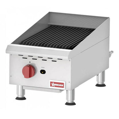 Omcan 15" Gas Countertop Radiant Charbroiler - 40,000 BTU - 43736