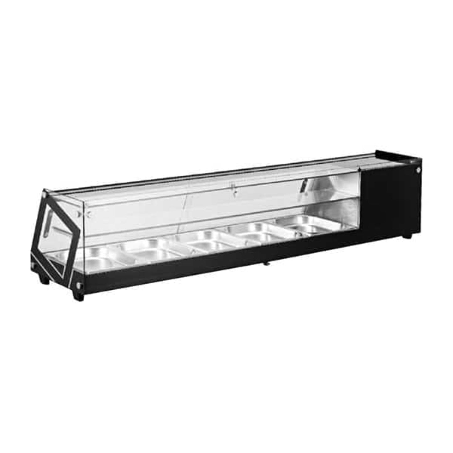 Omcan Sushi Showcase With Flat Glass Digital Control 69 inch 3.5 cu.ft. - 44395