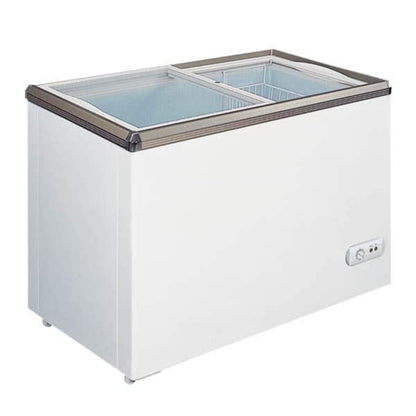 Omcan Sliding Glass Top Chest Freezer - 7.1 Cu Ft - Omcan-45292