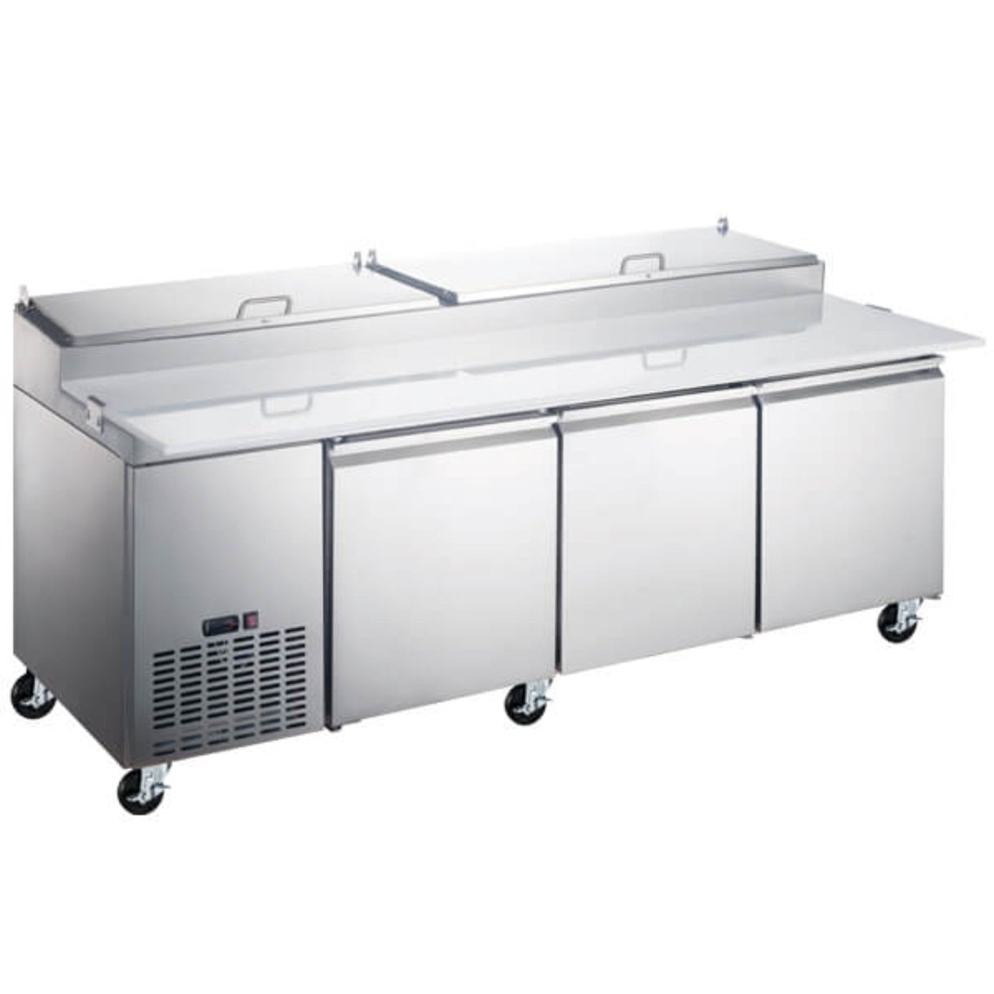 Omcan 92" Refrigerated Pizza Prep Table 3 Door - Omcan-50044