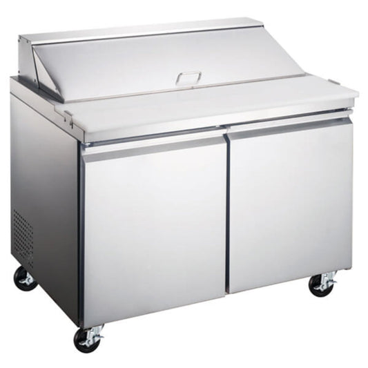 Omcan 60" 2 Door Refrigerated Sandwich Prep Table - 15.5 Cu Ft - Omcan-50047