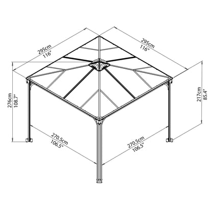 Palram Canopia | Palermo 3000 Gazebo - HG9150