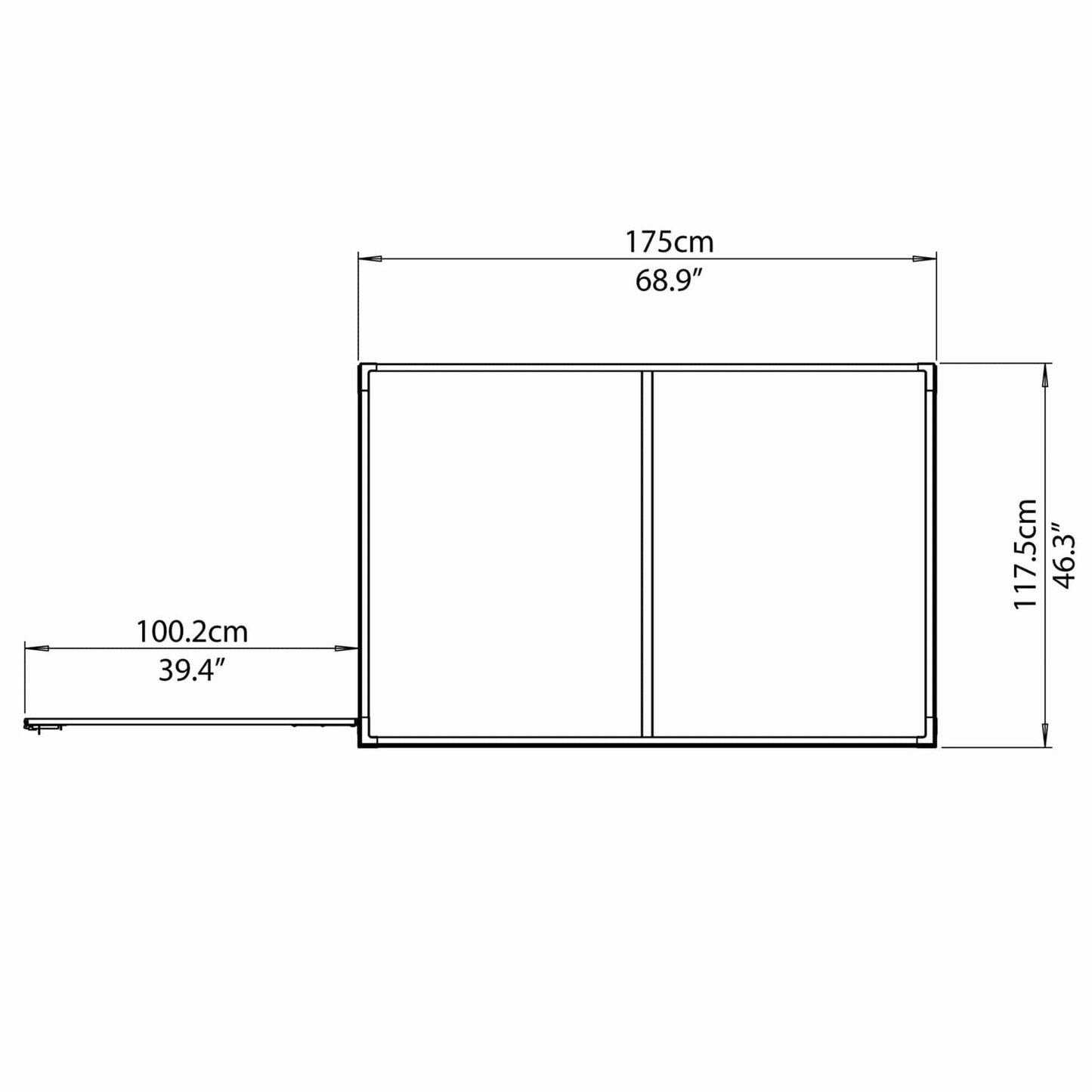 Palram Canopia | SkyLight 4' x 6' Lean-To Storage Shed Gray - HG9600T