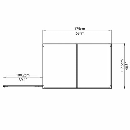 Palram Canopia | SkyLight 4' x 6' Lean-To Storage Shed Gray - HG9600T