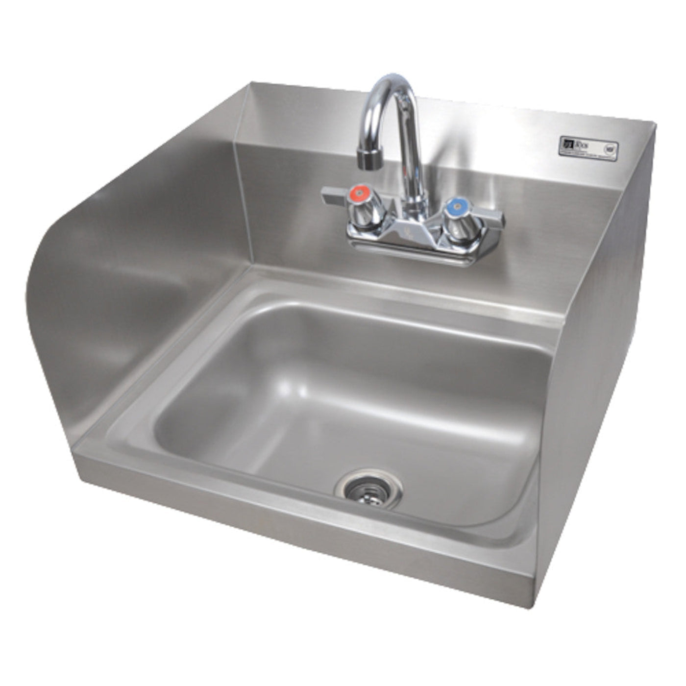 John Boos PBHS-W-1410-P-SSLR Wall Mount Pro-Bowl Hand Sink with Left and Right Side Splashes - JBPBHSW1410PSSLR