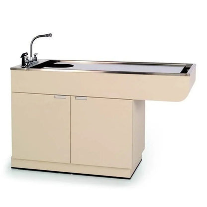 PETLIFT Multipurpose 60″ Bi-Level Wet Table with Cabinet and Drawers - PL-TWC-950-60