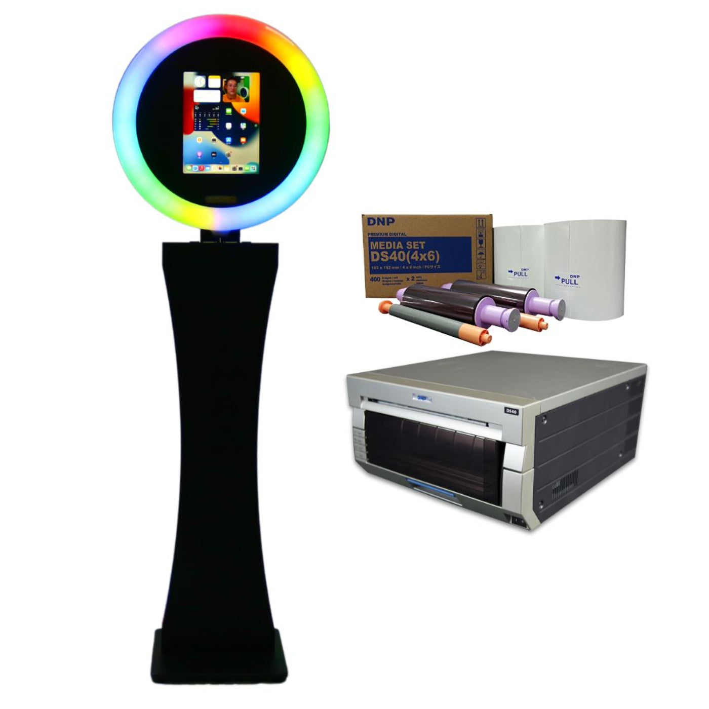 Spinpix360 Black Symphony iPad Photo Booth with Roamer Option