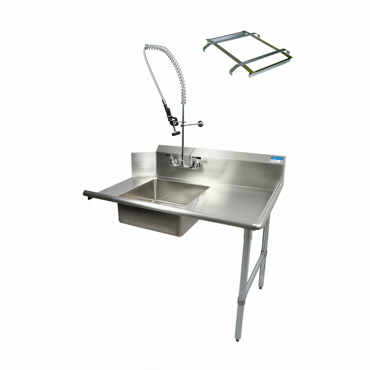 BK Resources Compartment Sinks - BKSDT-72-L-SS-P3-G