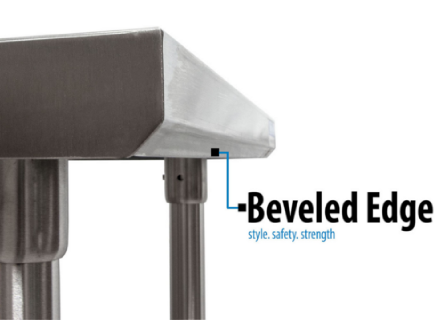 BK Resources QVTR5-2424 Stainless Steel Prep Tables