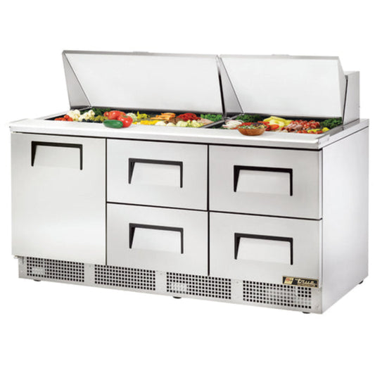 True Mfg. - General Foodservice  Refrigerated Prep Tables - TFP-72-30M-D-2