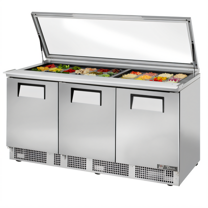True Mfg General Foodservice Refrigerated Prep Tables - TFP-72-30M-FGLID