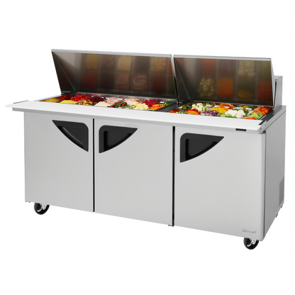 Turbo Air Super Deluxe Refrigerated Prep Tables - TST-72SD-30-N