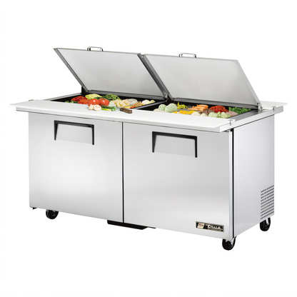 True Mfg General Foodservice Refrigerated Prep Tables - TSSU-60-24M-B-DS-ST-HC