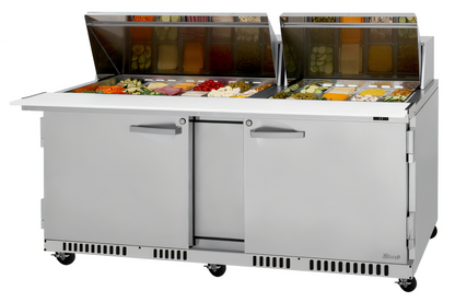 Turbo Air PRO Refrigerated Prep Tables - PST-72-30-FB-N