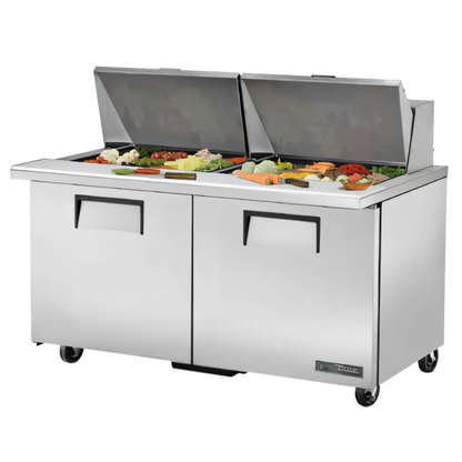 True Mfg General Foodservice Refrigerated Prep Tables - TSSU-60-24M-B-ST-HC