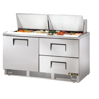 True Mfg. - General Foodservice  Refrigerated Prep Tables - TFP-64-24M-D-2
