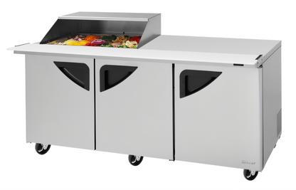 Turbo Air TST-72SD-15M-N-SL(-LW) Super Deluxe Refrigerated Prep Tables - TST-72SD-15M-N-SL(-LW)
