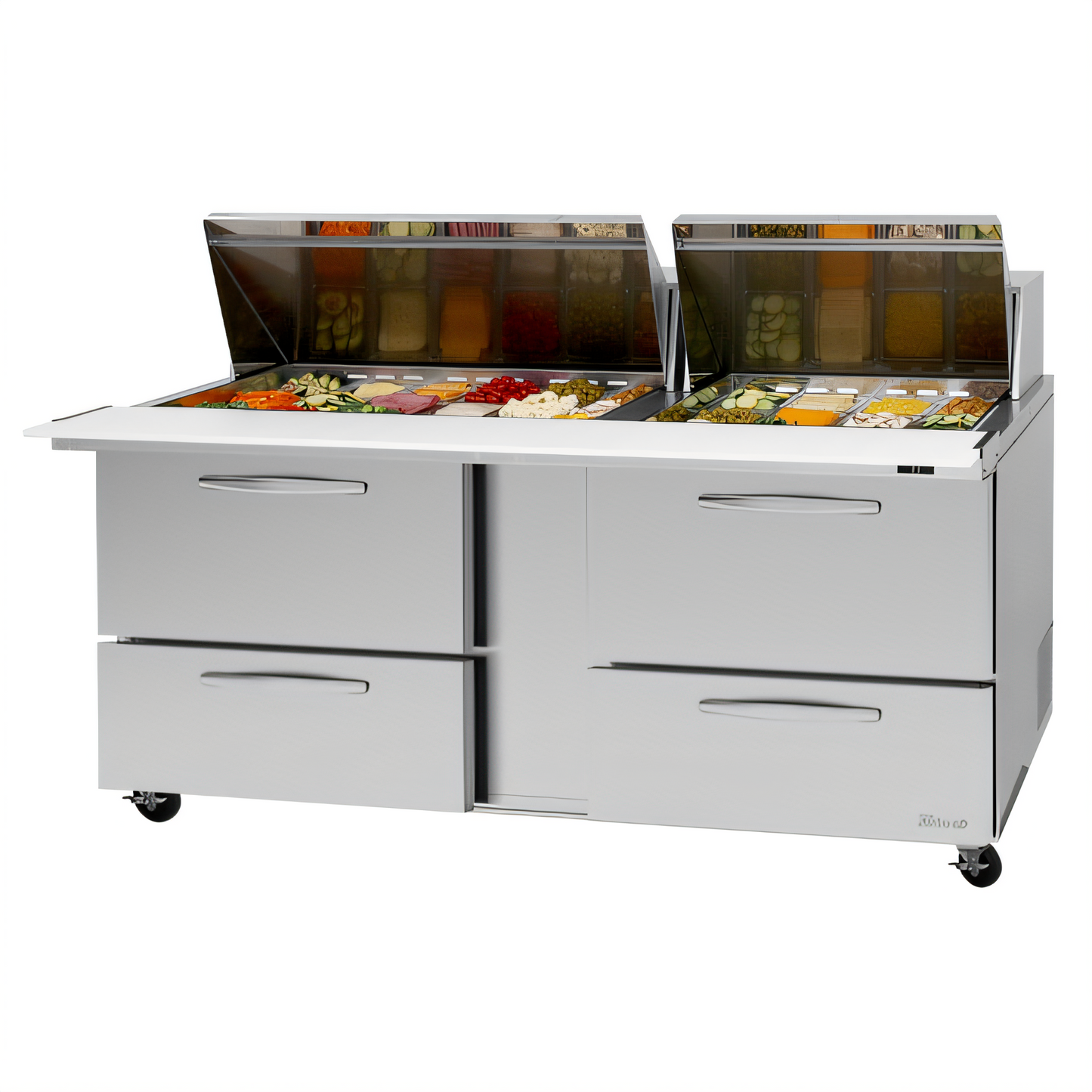 Turbo Air PRO Refrigerated Prep Tables - PST-72-30-D4-N