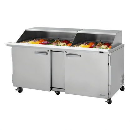 Turbo Air PRO Refrigerated Prep Tables - PST-72-30-N-SL
