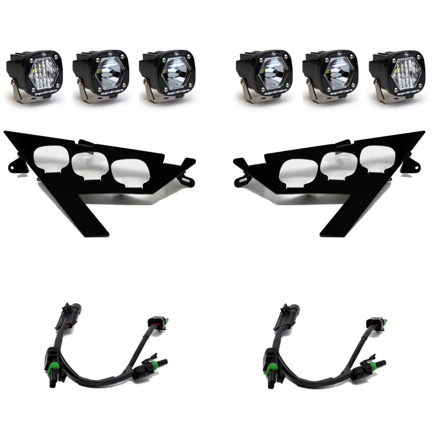 Baja Designs Polaris RZR Pro / Turbo R S1 Triple LED Headlight Kit - 447156