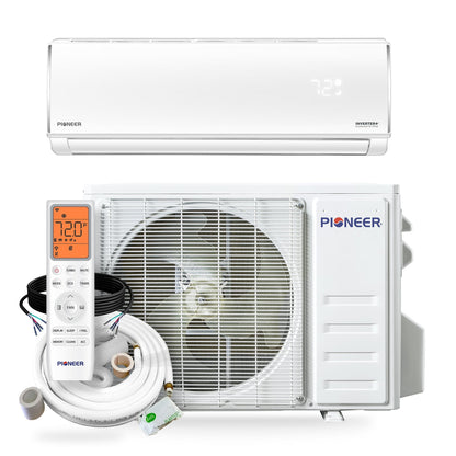 Pioneer Diamante Essenza™ 35,000 BTU 17 SEER2 230V High-Wall Ductless Mini-Split Air Conditioner Inverter Heat Pump with 16 Ft. Kit - WYT036GLUI17RL