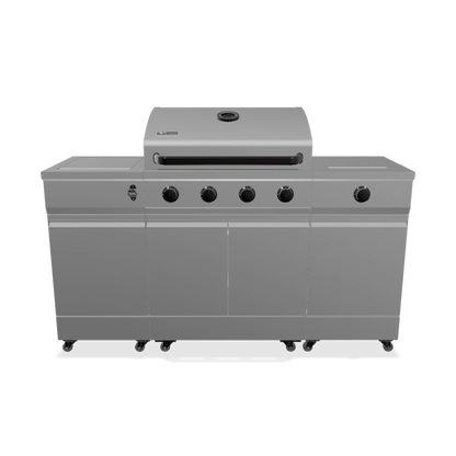 Fresno Series Gunmetal Gray Fresno 5-Burner LP/NG Convertible Grill in Gunmetal - TDT-021-0101