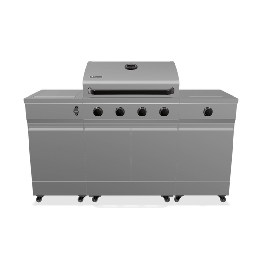 Fresno Series Gunmetal Gray Fresno 5-Burner LP/NG Convertible Grill in Gunmetal - TDT-021-0101