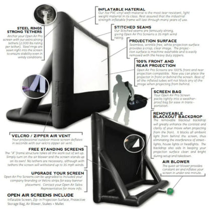 Open Air Cinema Event Pro Outdoor Movie Screen Kit - P-12