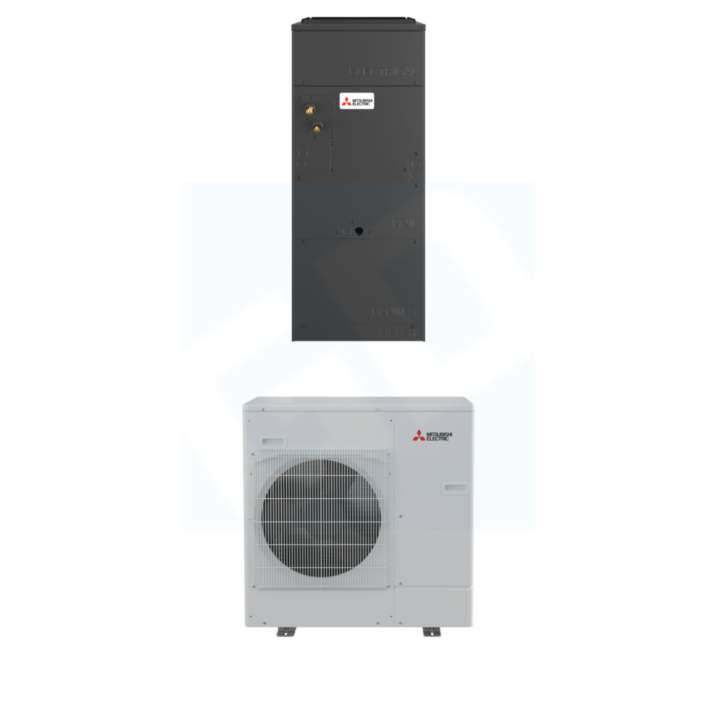 Mitsubishi PVA-AA24NL & PUY-AH24NL 24,000 BTU 19.2 SEER2 Multi-Position Air Handler Cooling Only System - R454B - PVAAA24NL/PUYAH24NL