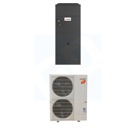 Mitsubishi PVA-AA48NL & PUZ-AK48NL 48,000 BTU 18.1 SEER2 Multi-Position Air Handler Hyper Heat System - R454B - PVAAA48NL/PUZAK48NL