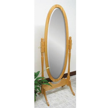 QW Amish Antique Oval Cheval Mirror - CTYO-1001