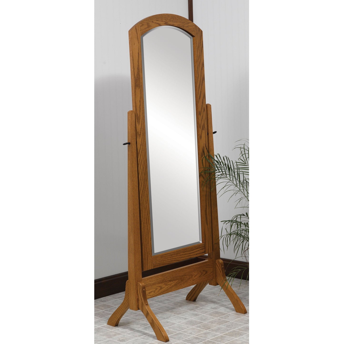 QW Amish Antique Shaker Cheval Mirror - CTYO-1012